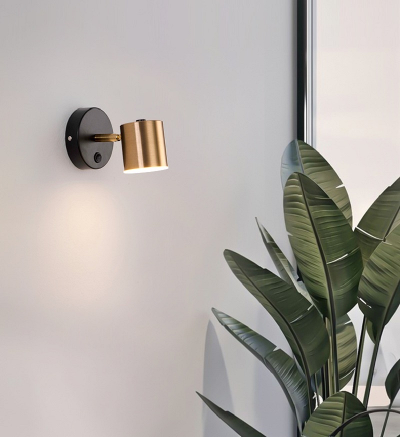 Wall Lamp Bedside Wall Light with Switch For Bedroom Reading Lamp Corridor