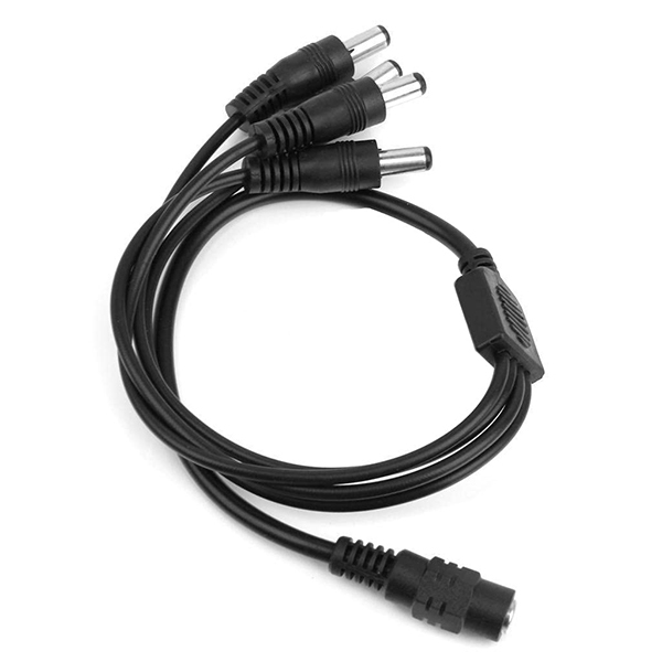 1 Female to 4 Male maidodo DC Power Splitter Cable, Y Extension Wire, 1 to 4 Adapter Cable Connectors for Led Strip CCTV Security Camera Cable Wire Ends Plug