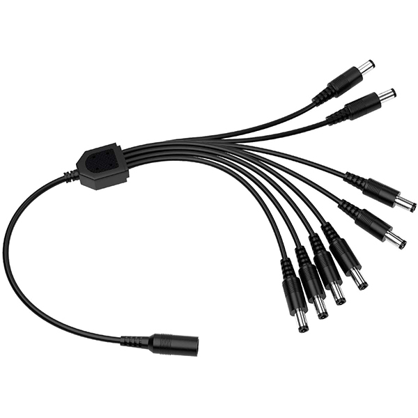 1 Female to 8 Male maidodo DC Power Splitter Cable, Y Extension Wire, 1 to 8 Adapter Cable Connectors for Led Strip CCTV Security Camera Cable Wire Ends Plug