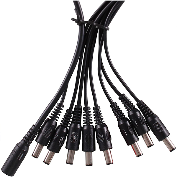 1 Female to 8 Male maidodo DC Power Splitter Cable, Y Extension Wire, 1 to 8 Adapter Cable Connectors for Led Strip CCTV Security Camera Cable Wire Ends Plug