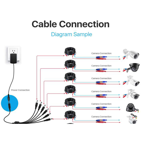 1 Female to 6 Male Y Extension Wire 1 Pcs DC Power Splitter Cable 1Pcs / 2 Pcs / 5 Pcs