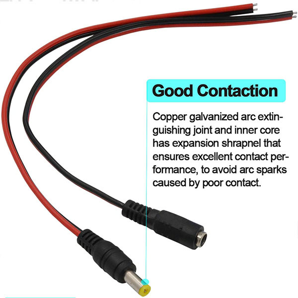 Male Female maidodo DC Power Connector Cable Wire CENTROPOWER Male and Female Power Jack Adapter for Led Strip CCTV Security Camera Cable Wire Ends Plug Barrel Adapter