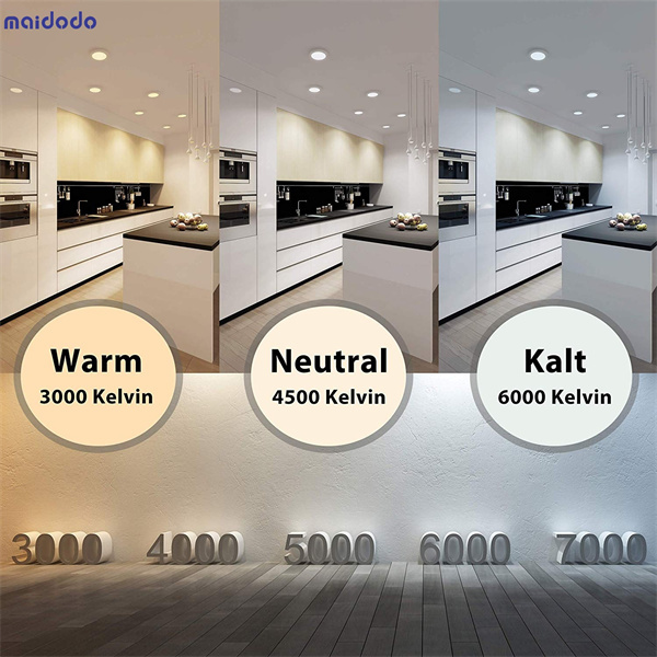 Maidodo Ultra Thin LED Panel Light 6W Warm White LED Ceiling Recessed Panel Light Slim Square Panel Light for Indoor