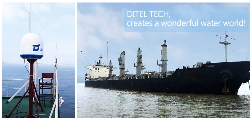 DITEL V61 maritime satellite VSAT Antenna installed on Bulk carrier of 50,000 tons