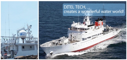 DITEL V101 maritime VSAT installed on ocean fishing vessel