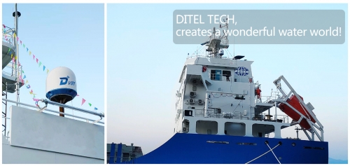 DITEL V81 maritime satellite VSAT installed on a 11800DWT container ship