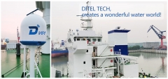 Dual DITEL V61 maritime satellite VSAT installed on a bulk carrier