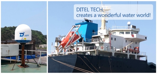 DITEL V81 maritime satellite VSAT installed on a bulk carrier