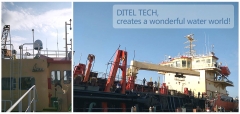 DITEL V81 maritime satellite VSAT installed on an engineering vessel