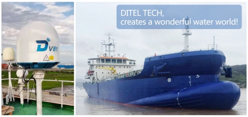 DITEL V81 Maritime VSAT Demonstrates Efficient Works on Barge