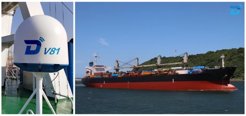 DITEL 83cm Maritime VSAT V81 installed on a 189m bulk carrier