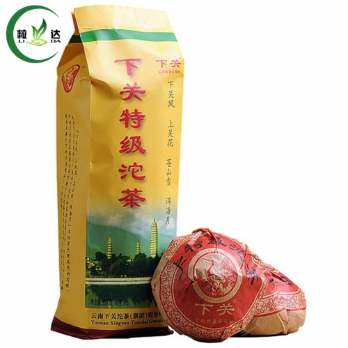 100g*5pcs 2014yr Xia Guan Te Ji Tuo Cha Raw Puer Tea Green Puerh Tea