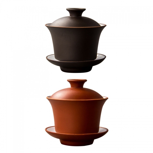 Jiang Su Yi Xing Zi Sha Gaiwan Tea Set Teapot Purple Clay Tea Cup 120ml