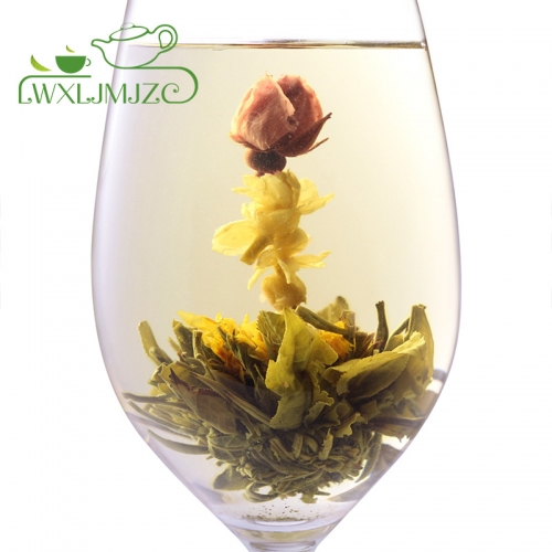 "Ориент красоты" "Бабочка танцует" Цветущий Цветочный чай -цветущий зеленый чай-цветущий чайный шарик