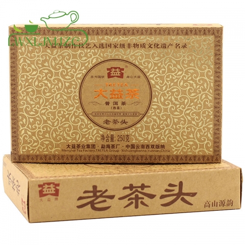 250g 2012yr Meng Hai Da Yi Lao Cha Tou Brick Ripe Puer Tea Black Puerh Tea