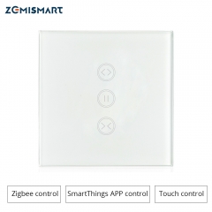 Zemismart Zigbee EU Curtain Wall Switch Compatible with SmartThing for Roller Shade Blind Switches