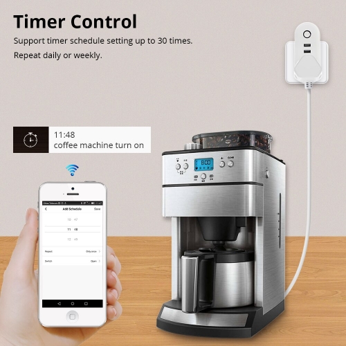 AIIAT Intelligent WiFi Smart Timer UK Plug Socket Outlet App  Alexa  Google