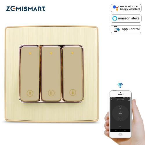 WiFi Curtain Switch with Physical Push Button Tuya Smart Life App control Alexa Echo Google Home Roller Shade Switches