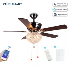 Zemismart WIFI Tuya Ceiling Fan light Kit Voice Control by Alexa Google home Remote Control