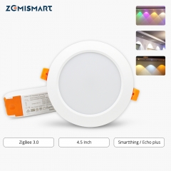 ZigBee 3.0 4 Inch Downlight  Smart RGBW Led Bulb Light Work with Amazon Echo Plus Directly 15w Smart Lighting Solution