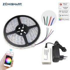 Zemismart Zigbee ZLL Driver With 5M LED Strip RGB Low Voltage control by echo plus directly Smartthing
