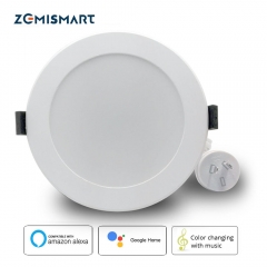 Zemismart SAA AU 6 inch WiFi RGBCW Color Changing With Music for Home Party Led Downlight Ceiling Light Alexa Google Home Enable