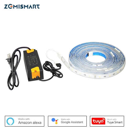 Zemismart RGBW LED Light Strip Work with Alexa Echo Google Home Wifi Support up to 6m Waterproof Timer Voice Control