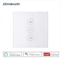 Zemismart EU Alexa Google Home Smart Ceiling Fan Switch Support Timer Speed Group Control