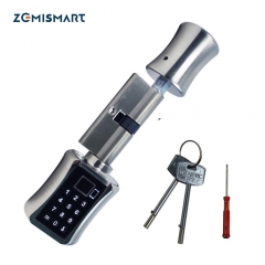 Zemismart Tuya Door Lock Fingerprint Password Key Physical Unlock BLE Smart Life App Control Keyless Electronic Smart Lock