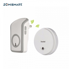 UK Battery-Free Self-Powered Wireless Remote Control Doorbell with Over 48 Chimes, No Batteries Required for Transmitter