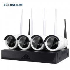 Zemismart 4 Pieces HD Tuya WiFi Security CCTV Outdoor Waterproof Camera Waterproof Night Vision 1080P Hard Disk Smart life