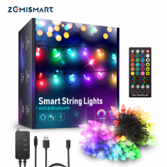 Zemismart Tuya WiFi Smart LED Fairy Lights IP66 WaterProof RGB Strip Light Work with Alexa Google Home Remote christmas tree lights Decor