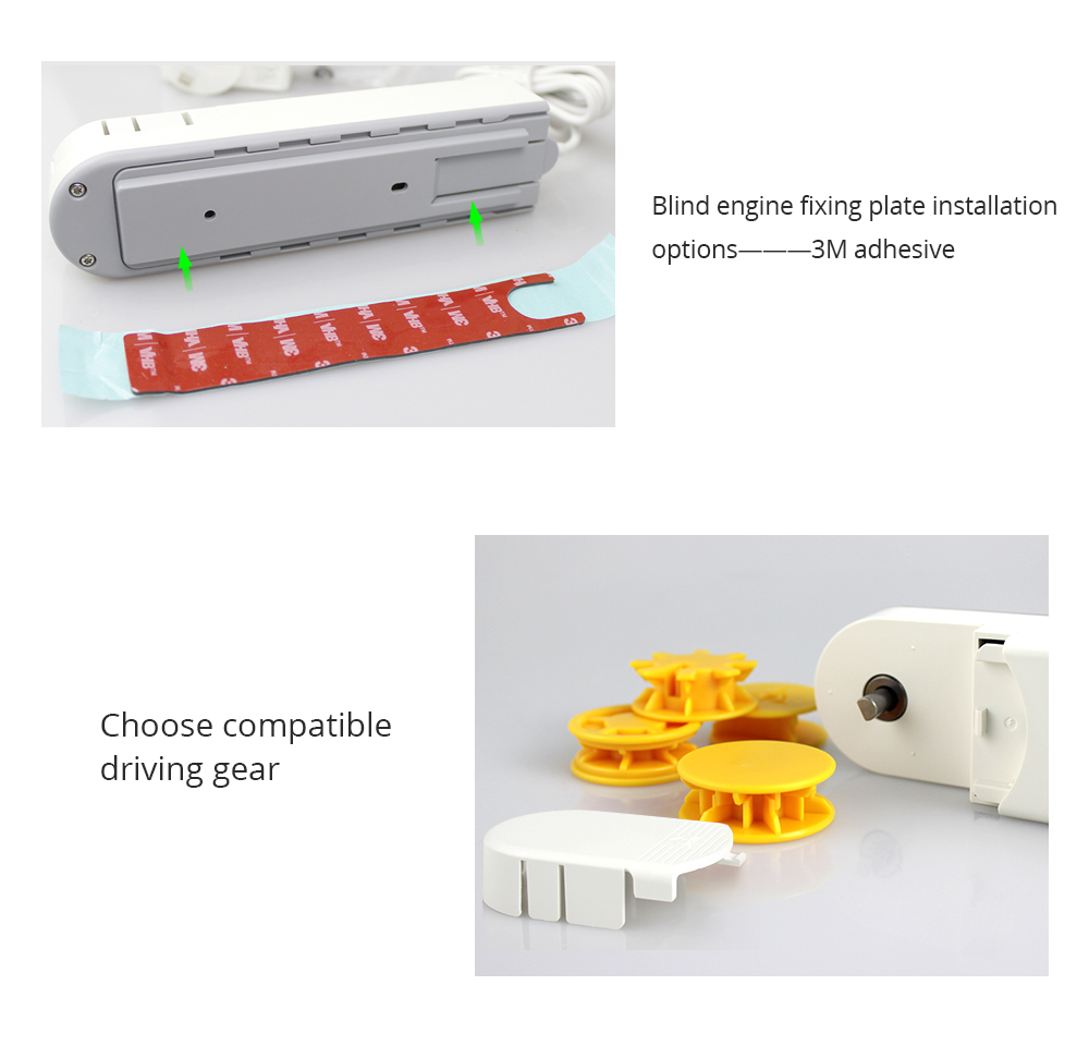 Zemismart Rf Roller Shade Driver with Bean or Cord Chain Roller Blinds