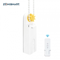 Zemismart Rf Roller Shade Driver with Bean or Cord Chain Roller Blinds Broadlink Built-in Battery Remote Control