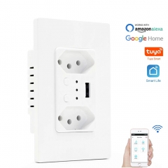 Zemismart Tuya WiFi Brazil Socket Smart BR Plug Support Alexa Google Home Voice Control