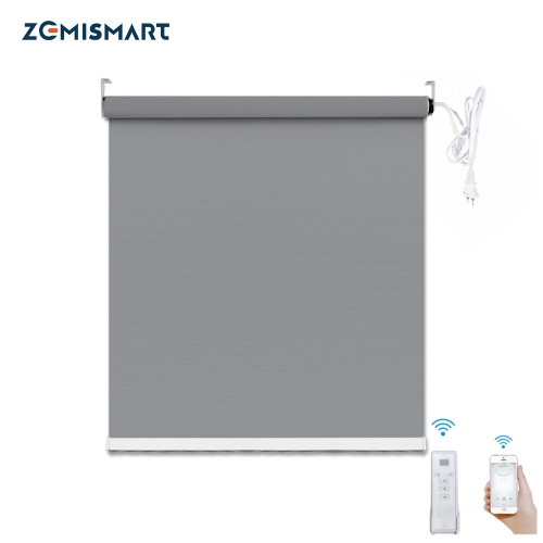 Zemismart Blackout Roller Shade,Window Blind With Wired Motor, Smart Home Control by Alexa Google Home via Tuya Smart Life APP