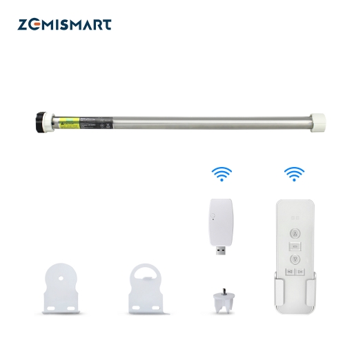 Zemismart  Tuya WiFi Roller Shade Motor with IR+RF Dongle For 17mm 20mm 25mm 28mm Tube Built-in Battery Alexa