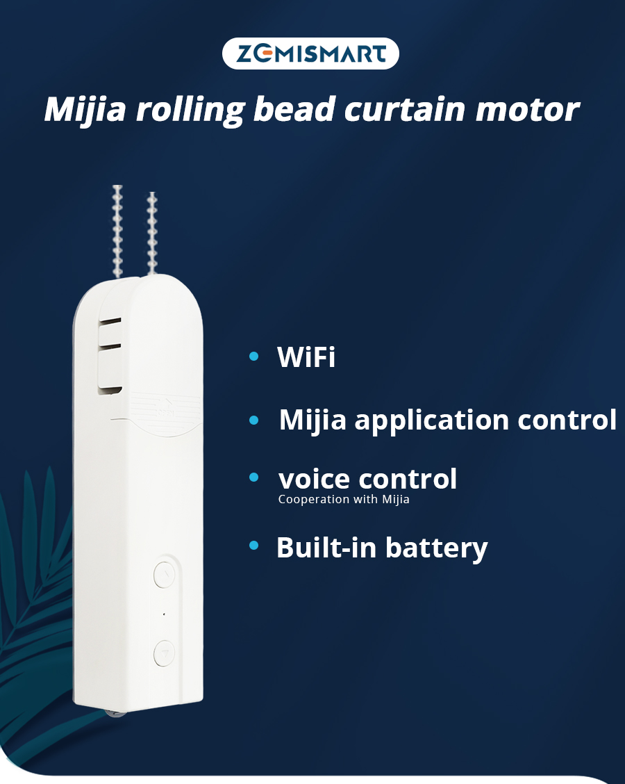 Zemismart Mijia Smart Wifi Roller Shade Driver Builtin Battery Smart
