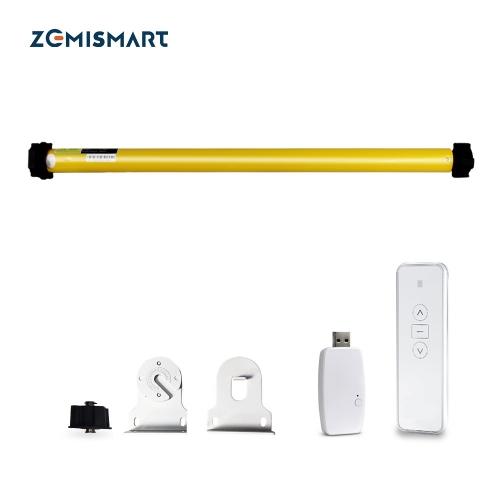 Zemismart Tuya WiFi Rechargable Roller Blind Motor With Adapter For 36mm 37mm 38mm Tube App control Alexa Voice App Control