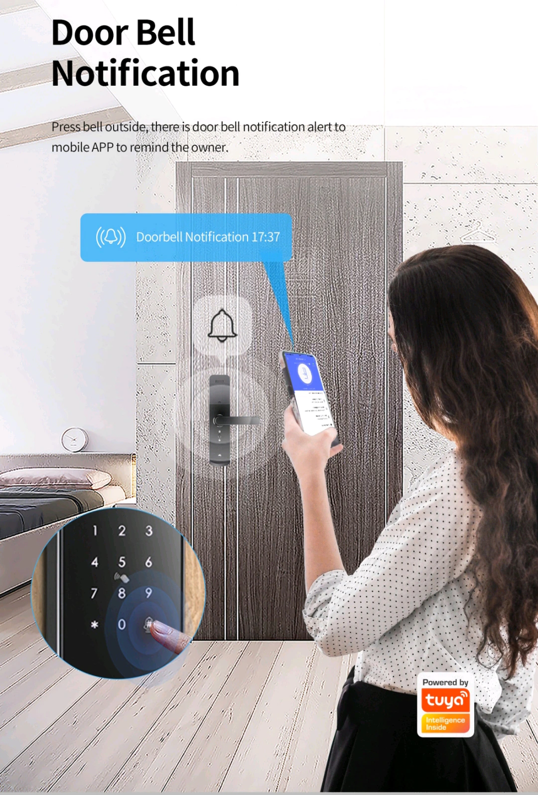 Zemismart Tuya Wifi Smart Biometric Fingerprint Door Lock With 