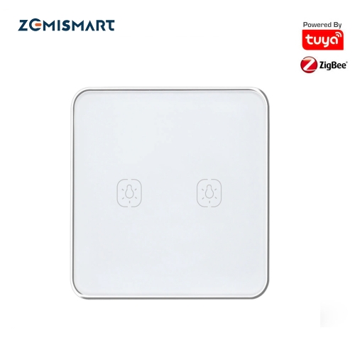 Zemismart Tuya Zigbee No Neutral Wall Switch, Homekit Enable via ZMHK-01 Hub, Alexa Google Home Smart Life Light switches EU Standard
