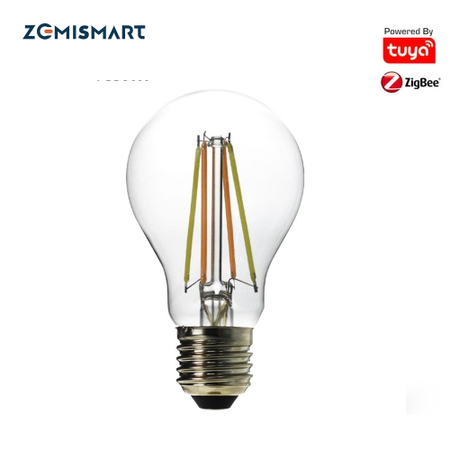 Zemismart Zigbee A60 Dual Color Led Filament Bulb E27 Tuya Smart Tungsten Lamp 220V Retro Incandescent Bulb Alexa Smartthings
