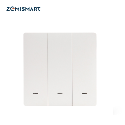 Zemismart Tuya Zigbee Smart Light Switch Neutral Optional 1 2 3 gangs EU Standard Alexa Google home Voice App Control