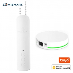 Zemismart Zigbee Roller Shade Motor work with Apple Homekit，ZMHK-01 Hub Required，Built in Battery Blind Motor Siri Voice Control