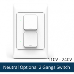 US Neutral Optional 2 Gang Switch