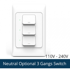 US Neutral Optional 3 Gang Switch