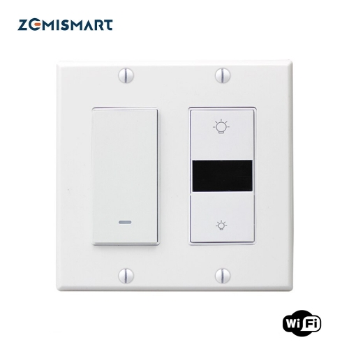Smart Home Wall Light Switch Dimmer Switches 2 gangs Compatible with Alexa Google Assistant and  WiFi Tuya Control
