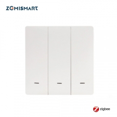 Zemismart Tuya Zigbee Smart Light Switch Neutral Optional 1 2 3 gangs EU Standard Alexa Google home Voice App Control