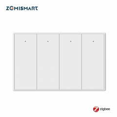 Zemismart Tuya Zigbee Neutral Smart Wall Light Switch 1 2 3 4 Gangs Black Interruptor Alexa Google Home Control Smartthings SAA certified