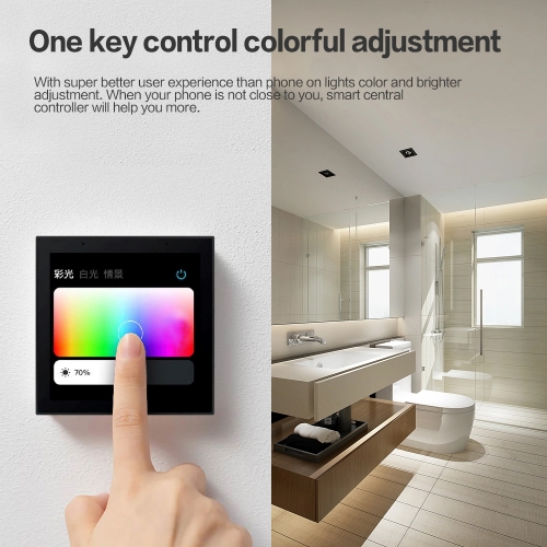 Zemismart Tuya Smart Multi-functional Central Control Panel 4 inches EU  Touch Panel for Scenes Control WiFi BLE Zigbee Devices